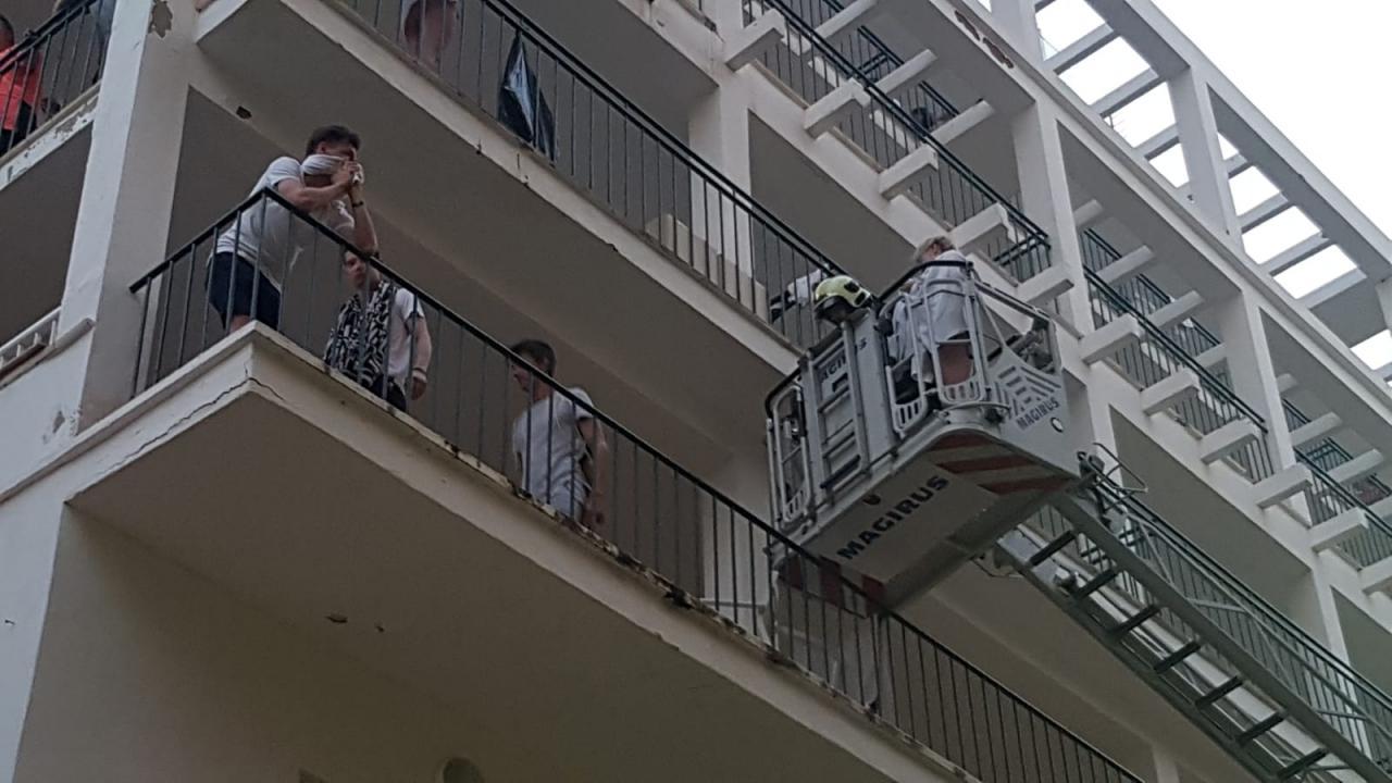 Evacuation at the hotel